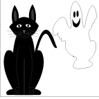 Cat, ghost clip art