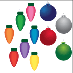 Holiday decorations clip art